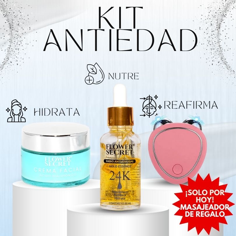 KIT ANTIEDAD + 🎁MASAJEADOR FACIAL DE REGALO