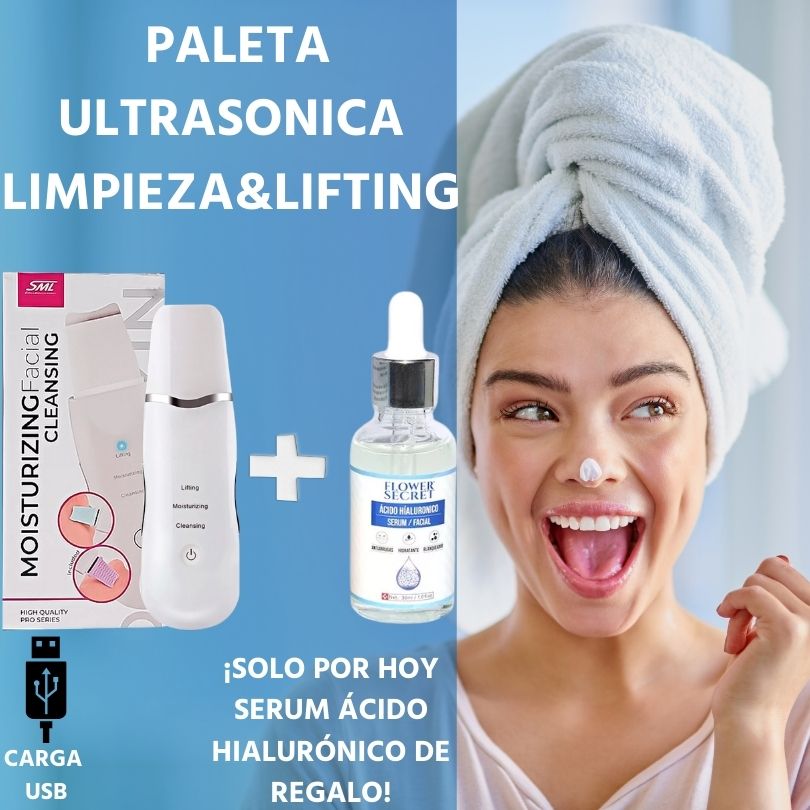 PALETA ULTRASONICA EXFOLIANTE + SERUM 24K DE REGALO✨