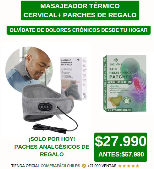 MASAJEADOR TÉRMICO CERVICAL TERAPÉUTICO+🎁PARCHES DE REGALO